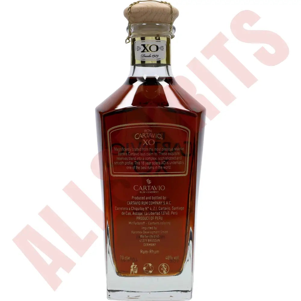 Cartavio XO 18 Years 40% 0,7 ltr. - AllSpirits