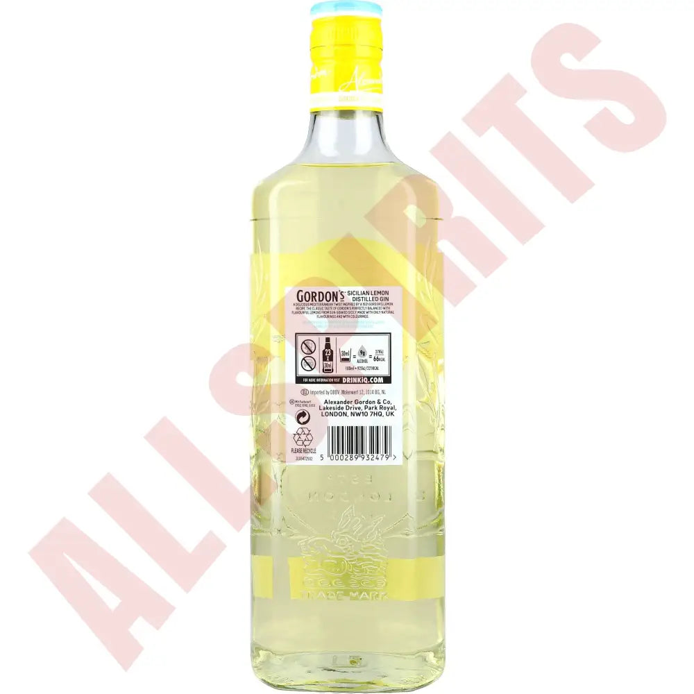 Gordon's Sicilian Lemon Gin 37.5% 0,7 ltr. - AllSpirits