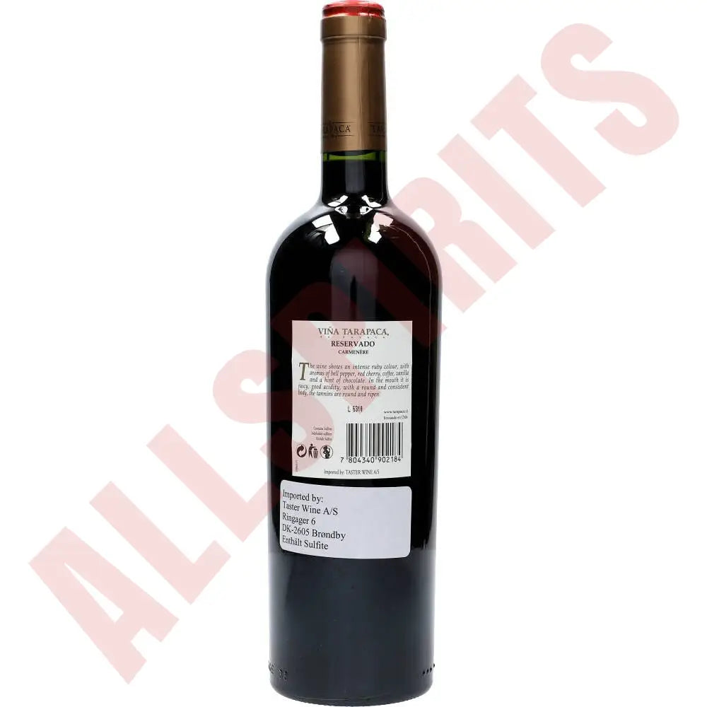 Tarapaca Reservado Carmenere 13,5% 0,75 ltr. - AllSpirits