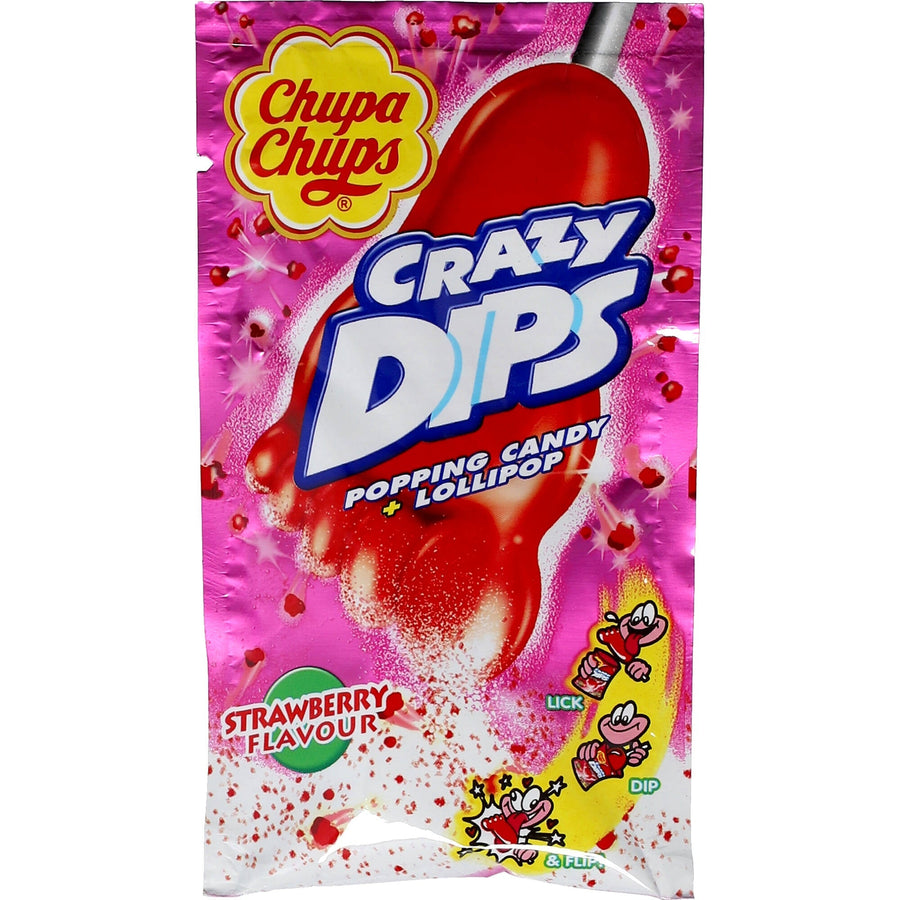 Chupa Chups Crazy Dips Erdbeere 14g - AllSpirits