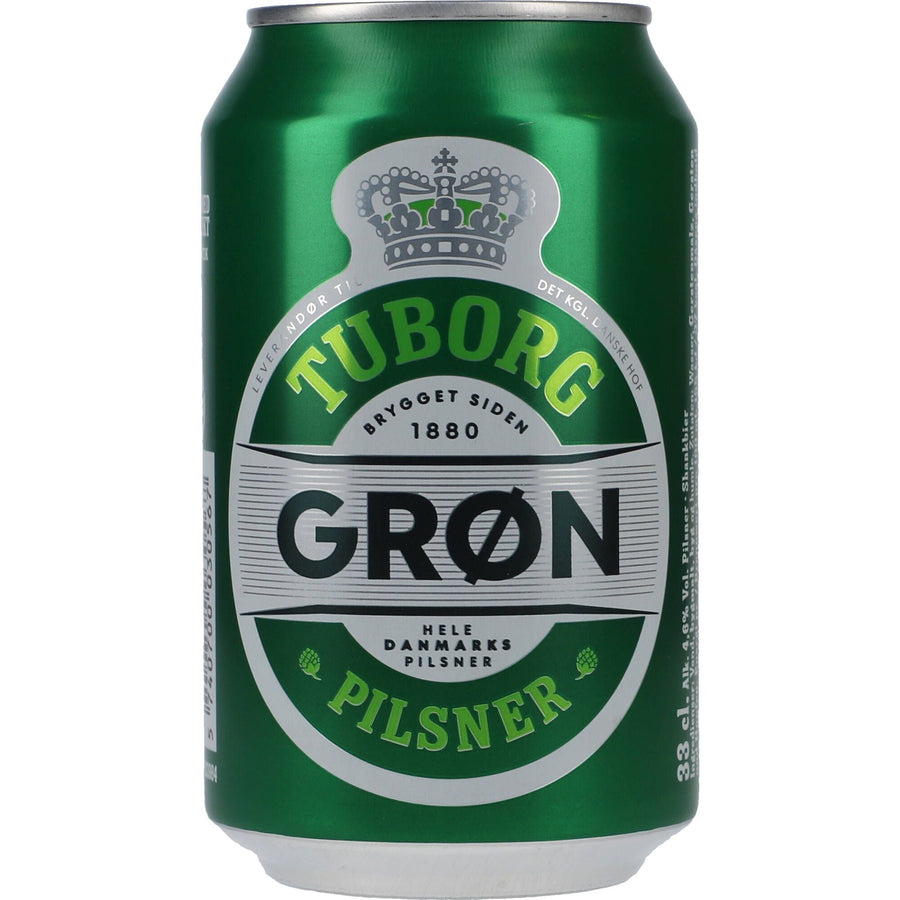 Tuborg Grøn Pilsner 4,6% 24x 0,33 ltr. zzgl. DPG Pfand - AllSpirits