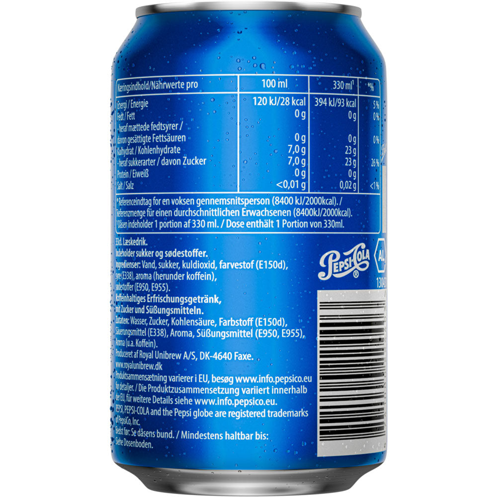 Pepsi Cola 24x0,33 ltr. zzgl. DPG Pfand