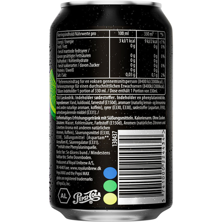 Pepsi Max Lime 24x0,33 ltr. zzgl. DPG Pfand