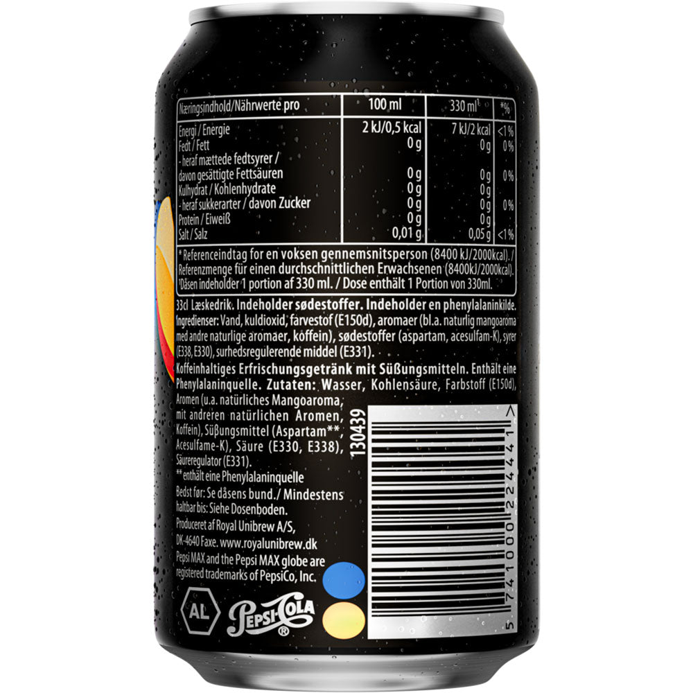 Pepsi Max Mango 24x0,33 ltr. zzgl. DPG Pfand