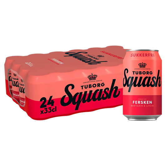 Tuborg Squash Fersken Zuckerfrei 24 x 0,33 ltr. zzgl: DPG Pfand