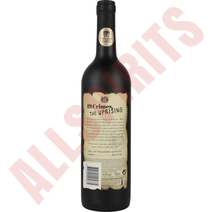 19 Crimes The Uprising Red Wine 14,5% 0,75 ltr. - AllSpirits