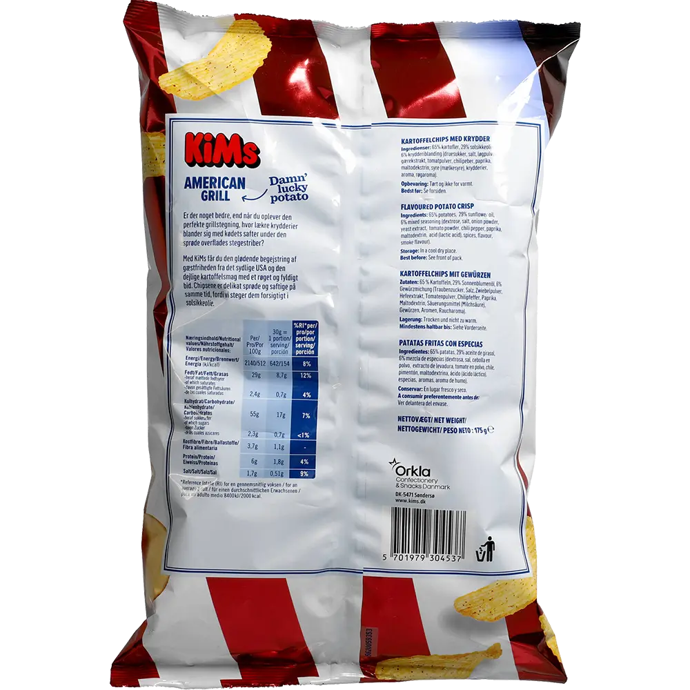 Kims American Grill Chips 170G