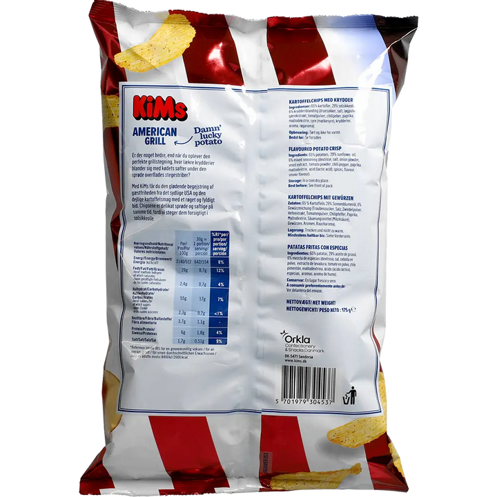 Kims American Grill Chips 170G