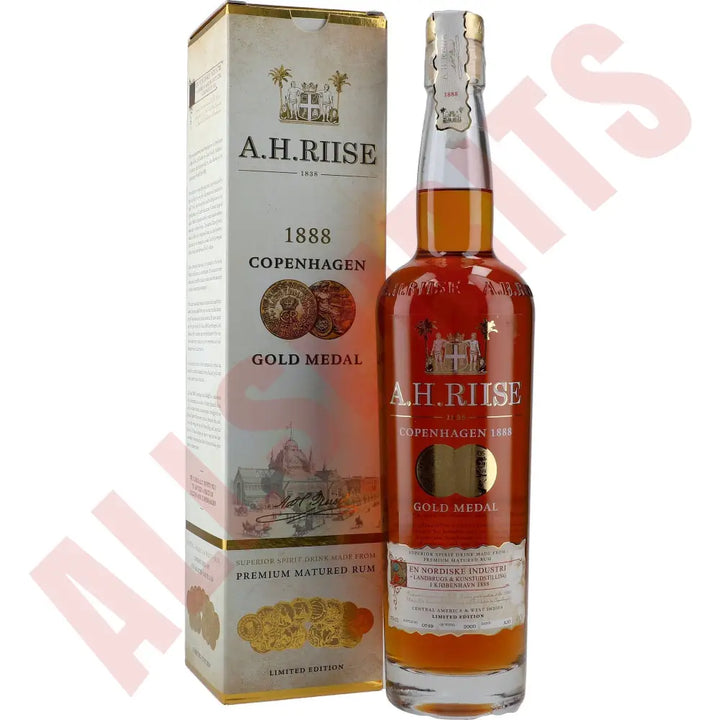 A.H. Riise 1888 Copenhagen Gold 1888 Rum Geschenkbox 40% 0,7 ltr. - AllSpirits