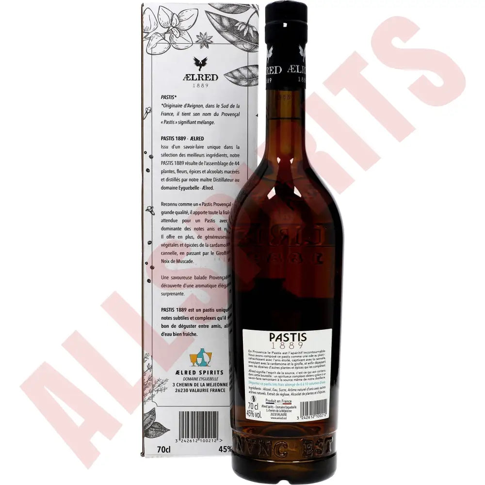 Aelred Pastis 1889 Provencal 0,7L 45% - AllSpirits