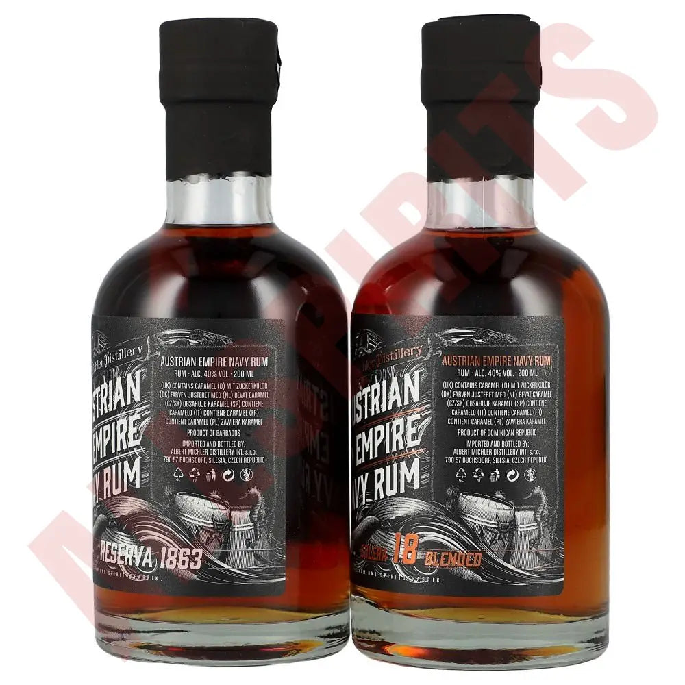 Austrian Empire Navy Rum Reserve 1863 + Solera 18YO 2x0,2L -GB- 40% - AllSpirits