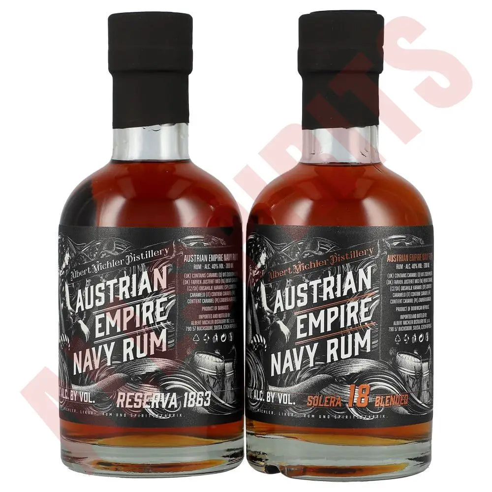 Austrian Empire Navy Rum Reserve 1863 + Solera 18YO 2x0,2L -GB- 40% - AllSpirits