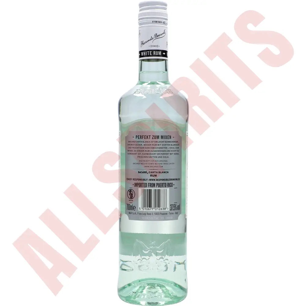 Bacardi Carta Blanca 37,5% 0,7 ltr. - AllSpirits