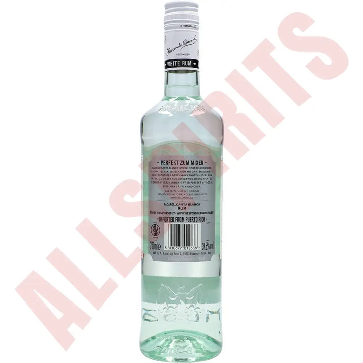 Bacardi Carta Blanca 37,5% 0,7 ltr. - AllSpirits