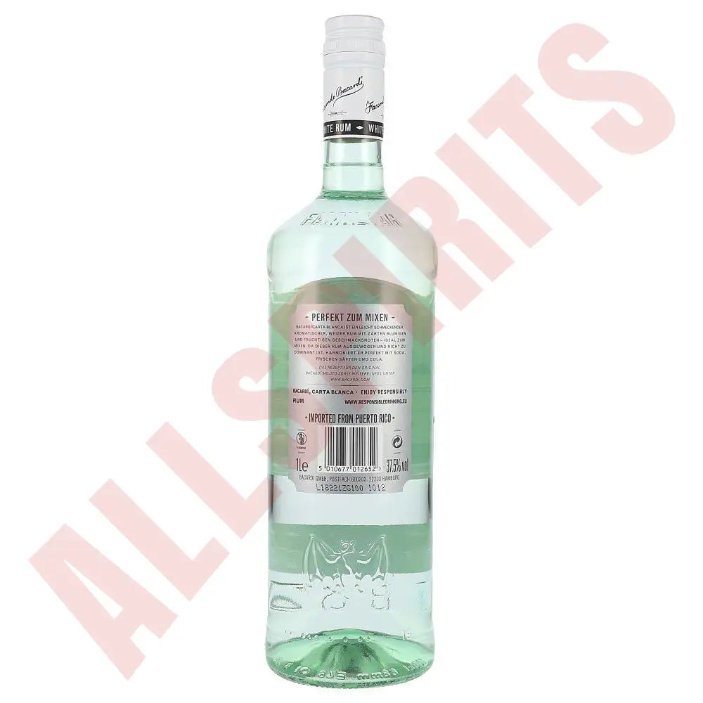 Bacardi Carta Blanca 37,5% 1 ltr. - AllSpirits