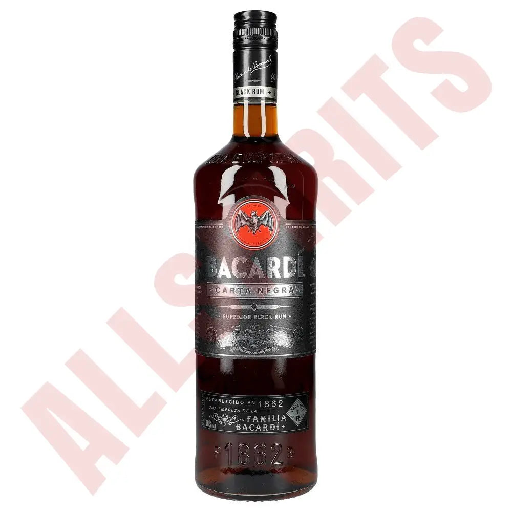 Bacardi Carta Negra 40% 1 ltr. - AllSpirits