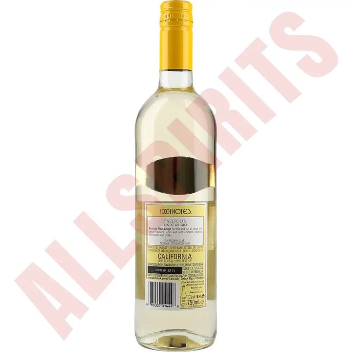 Barefoot Pinot Grigio 12% 0,75 ltr. - AllSpirits