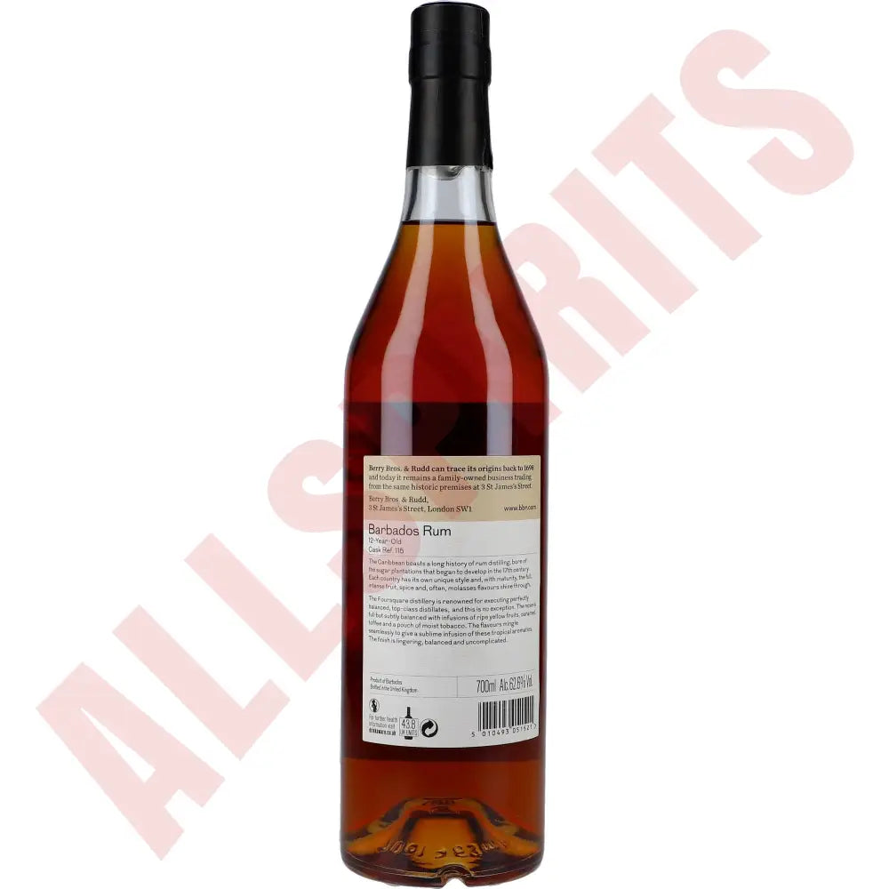 Berry Bros & Rudd Barbados Single Cask Rum Cask Strength 12YO 62,6% 0,7L - AllSpirits