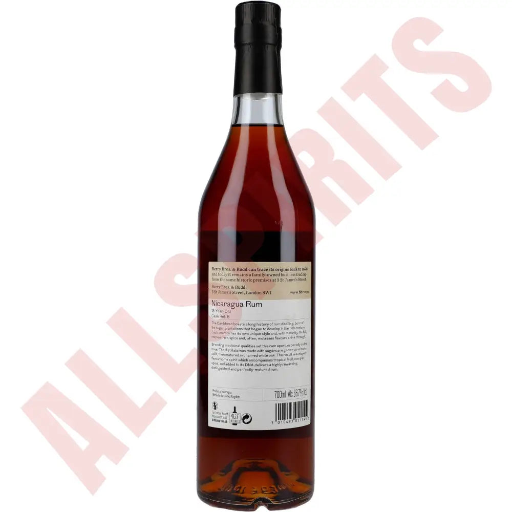 Berry Bros & Rudd Nicaraguan Single Cask Rum Cask Strength 13YO 66,7% 0,7L - AllSpirits