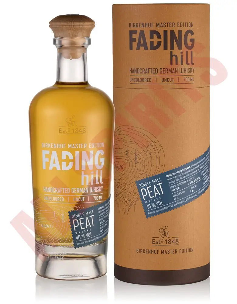 BIRKENHOF Brennerei FADING Hill | Handcrafted German Single Malt Peated Whisky 0,7l Glasflasche in Tube 45% vol. - AllSpirits