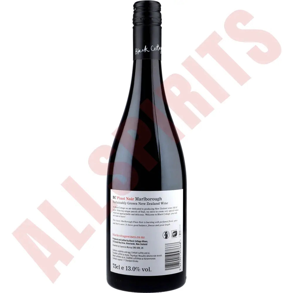 Black Cottage Marlborough Pinot Noir 13,5% 0,75L - AllSpirits