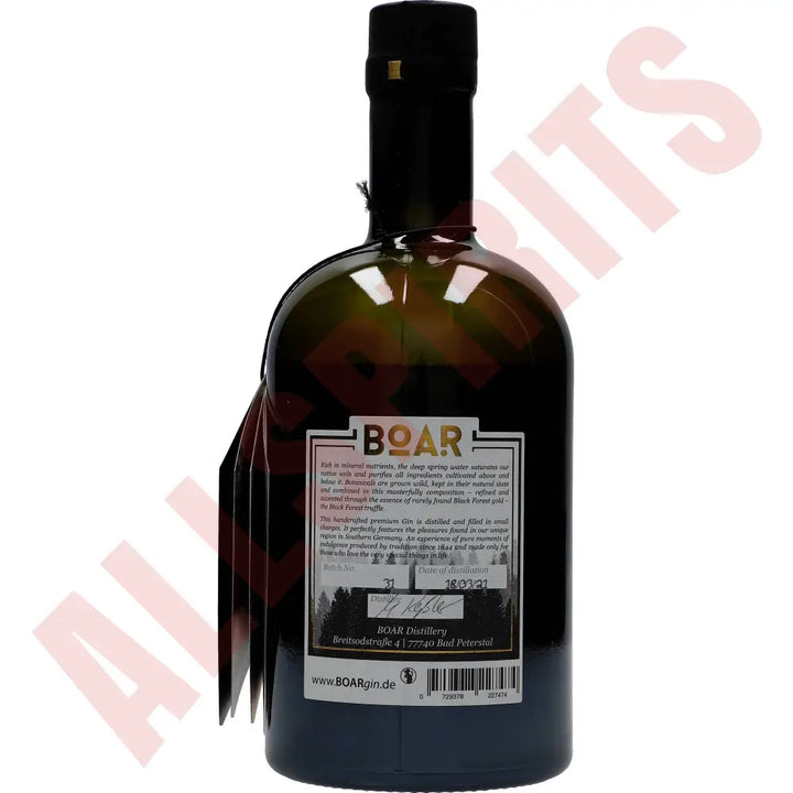 BOAR Black Forest Dry Gin 0,5l 43 % - AllSpirits