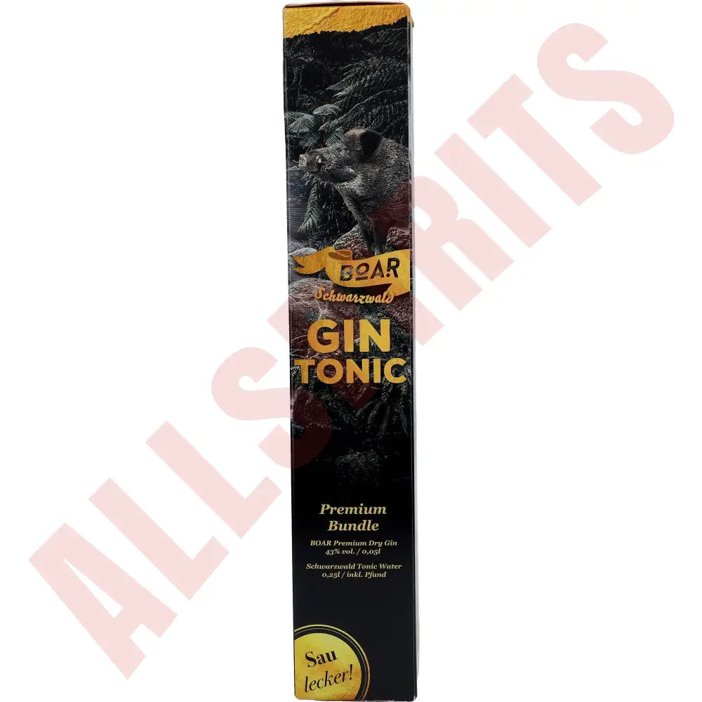 BOAR Gin Schwarzwald Gin-Tonic Stange 43% 0,05 ltr. + Tonic Water 0,25 ltr. - AllSpirits