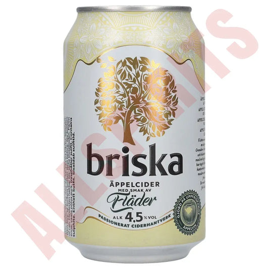 Briska Äppelcider Fläder 4,5% 24x 0,33 ltr. zzgl. DPG Pfand - AllSpirits