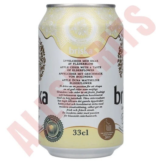 Briska Äppelcider Fläder 4,5% 24x 0,33 ltr. zzgl. DPG Pfand - AllSpirits