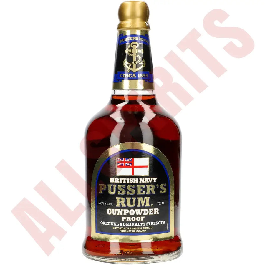 British Navy Pusser´s Rum Gunpowder 54,5% 0,7 ltr. - AllSpirits