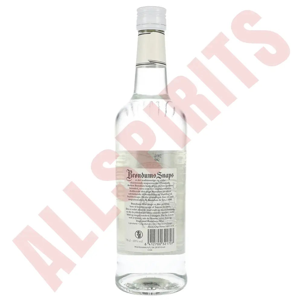 Brondums Snaps klar 40% 0,7 ltr. - AllSpirits