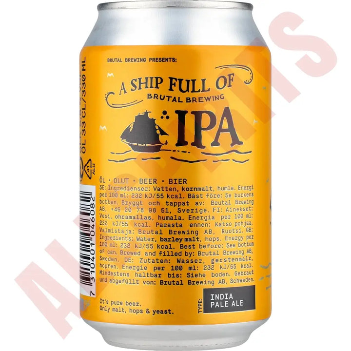 Brutal Brewing A Ship full of IPA 5,8% 24x0,33 ltr. zzgl. DPG Pfand - AllSpirits