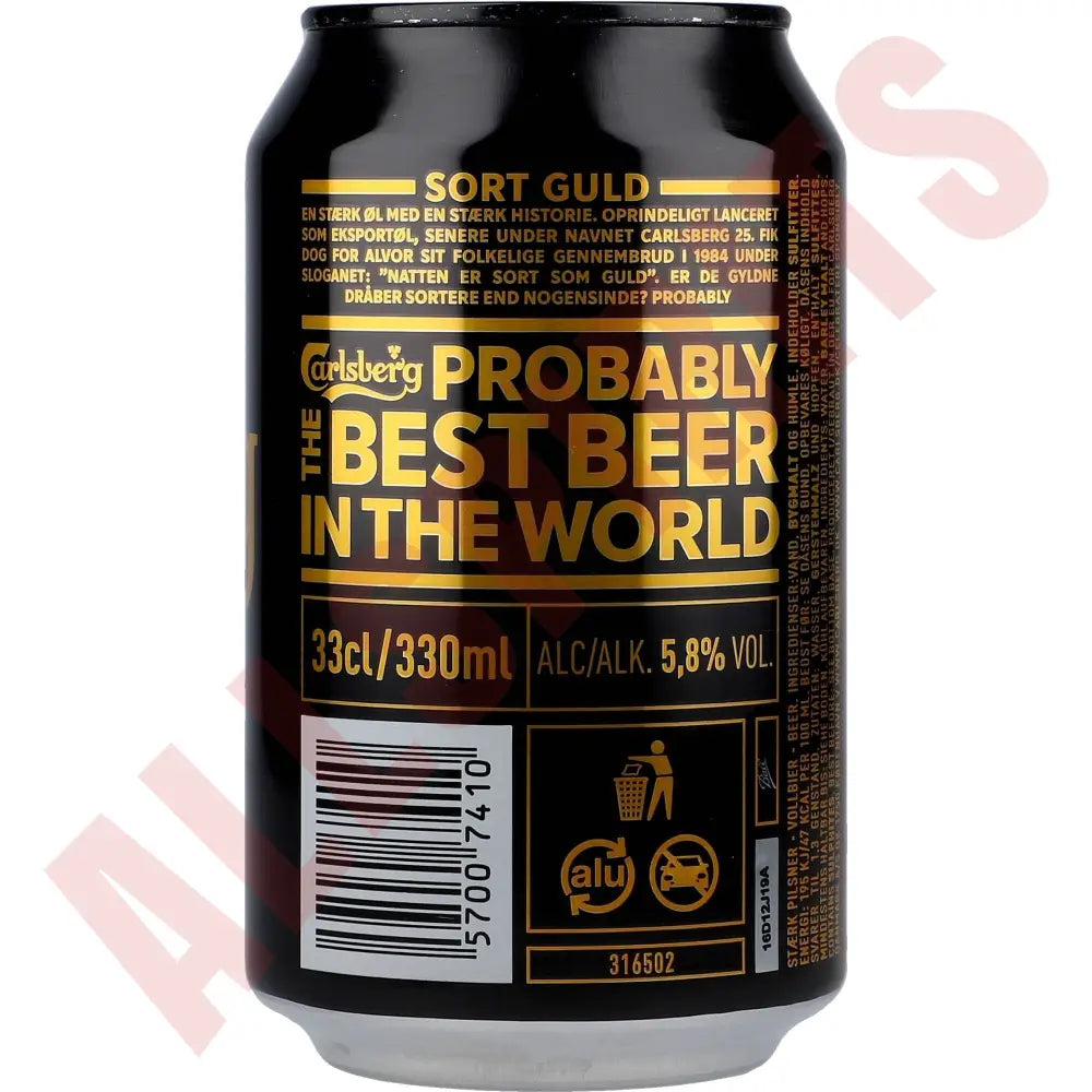 Carlsberg Sort Guld 5,8% 24x 0,33 ltr. zzgl. DPG Pfand - AllSpirits