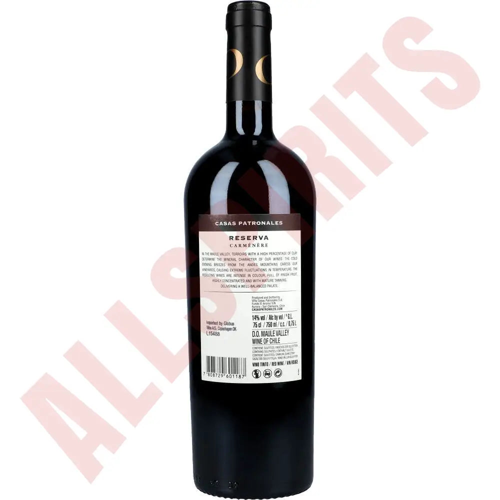 Casas Patronales Reserva Carmenere 14 % 0,75 ltr. - AllSpirits