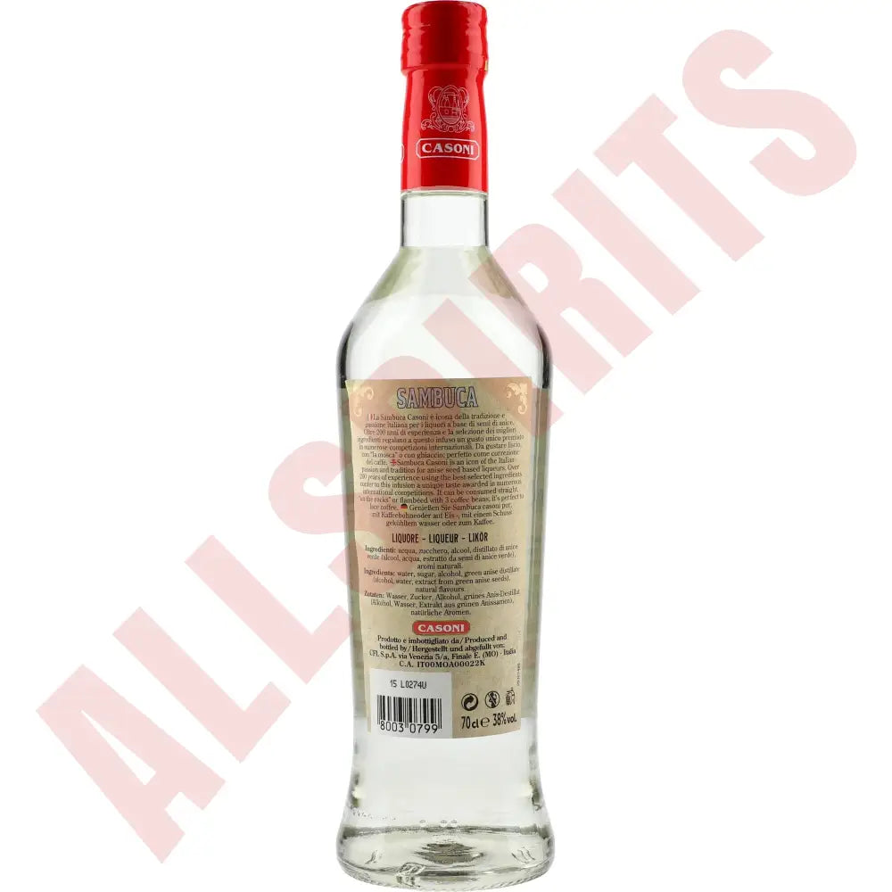 Casoni Sambuca 38% 0,7 ltr. - AllSpirits