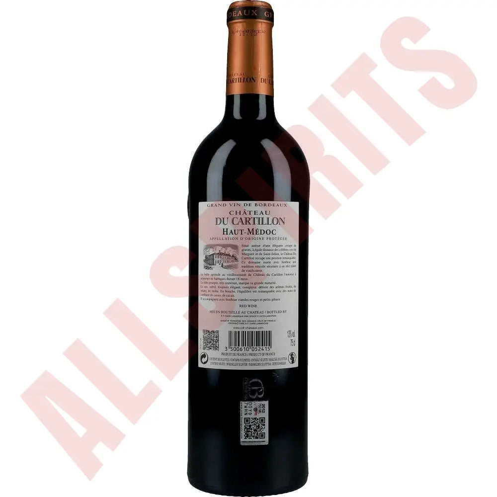 Chateau Du Cartillon Haut Medoc 13,5% 0,75 ltr. - AllSpirits