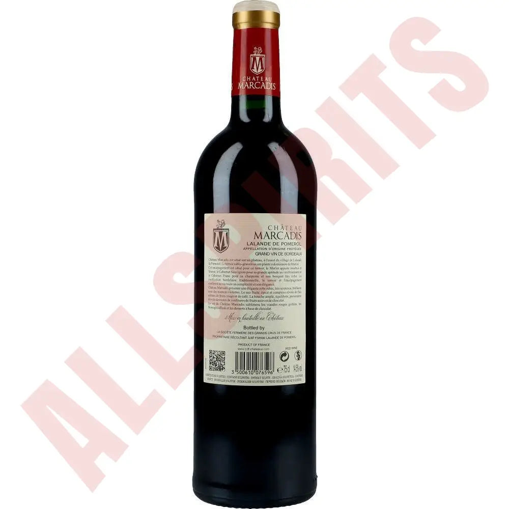 Chateau Marcadis Lalande De Pomerol 14,5% 0,75 ltr. - AllSpirits