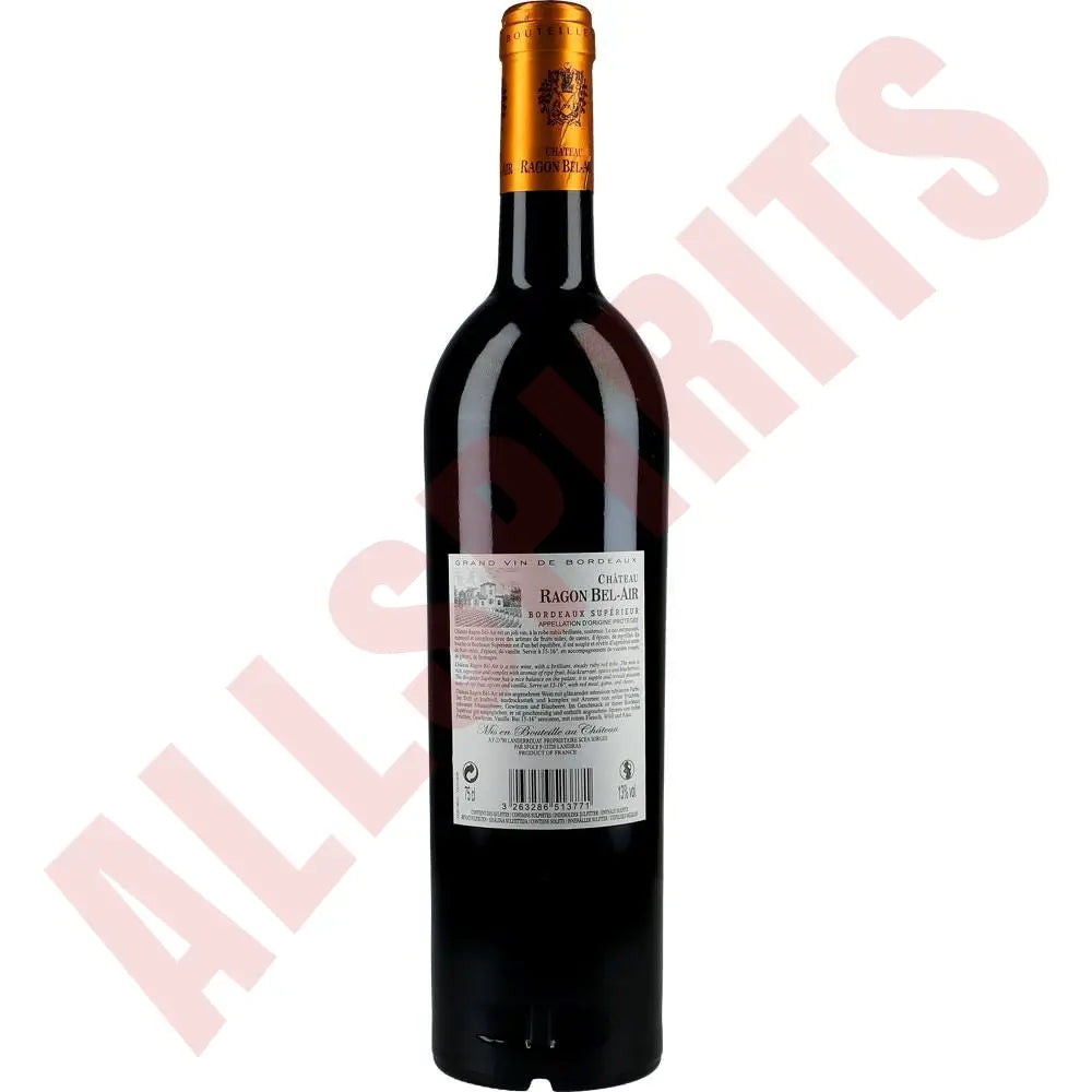 Chateau Ragon Bel Air Bordeaux Superior 13% 0,75 ltr. - AllSpirits