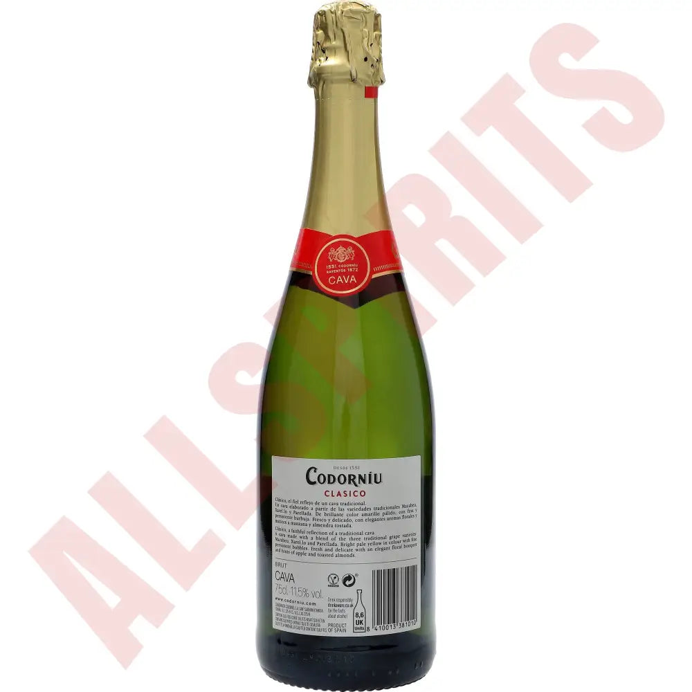 Codorníu Clasico Brut 11,5% 0,75L - AllSpirits