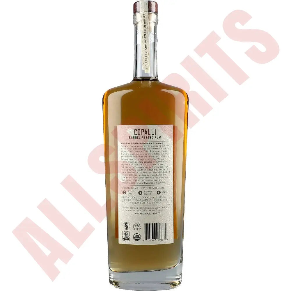 Copalli Barrel Rested Rum 44% 0,7 ltr - AllSpirits