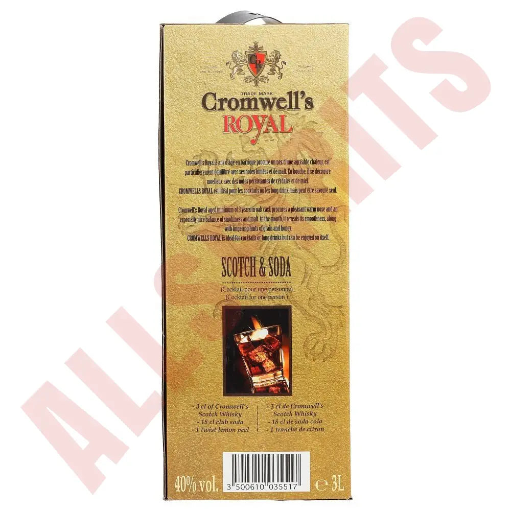 Cromwell`s Royal 40% 3 ltr. BIB - AllSpirits