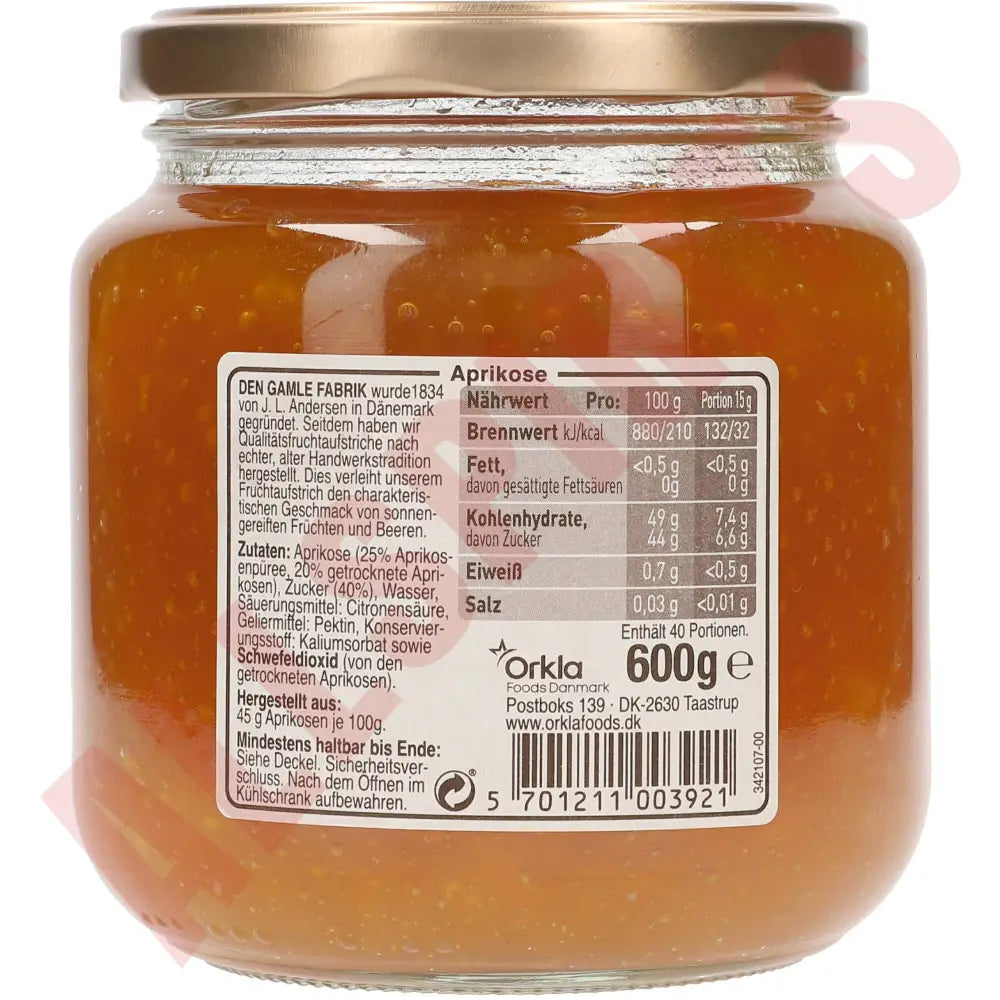 Den Gamle Fabrik Marmelade Aprikose 600g - AllSpirits