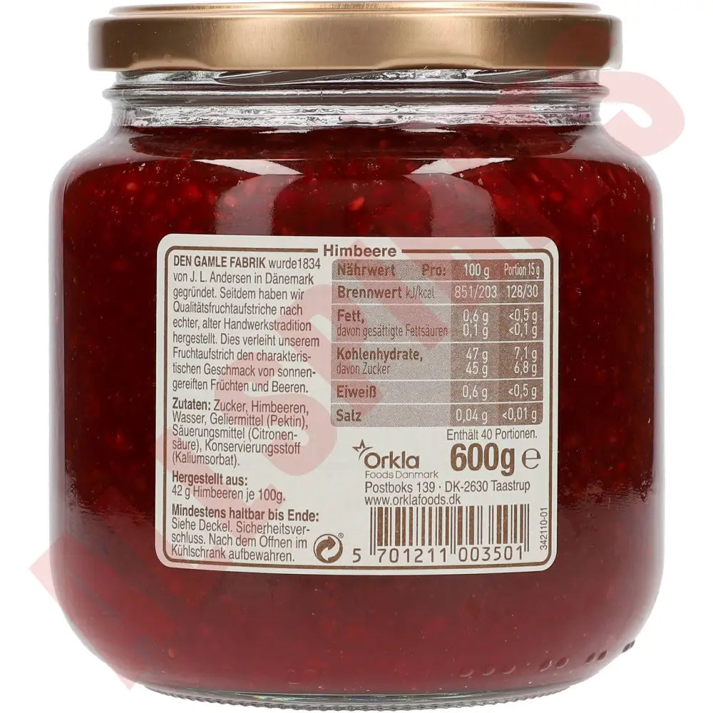 Den Gamle Fabrik Marmelade Himbeere 600g - AllSpirits