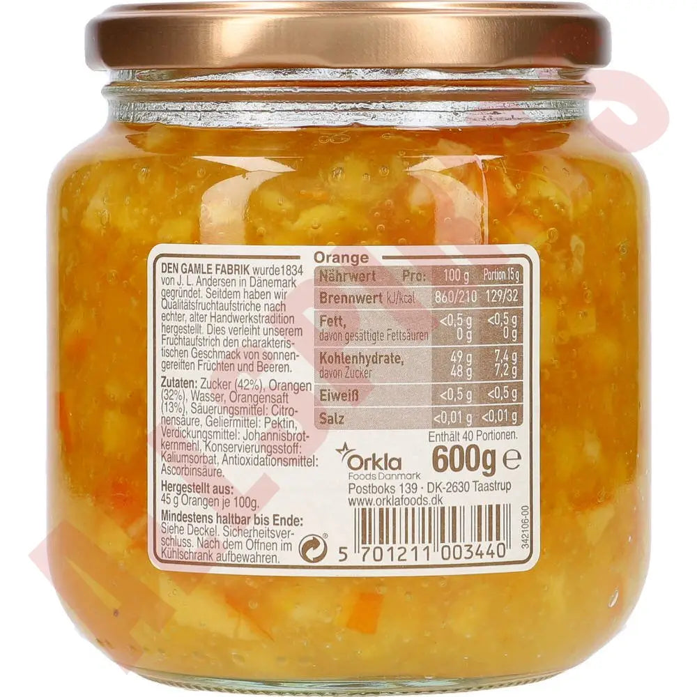 Den Gamle Fabrik Marmelade Orange 600g - AllSpirits