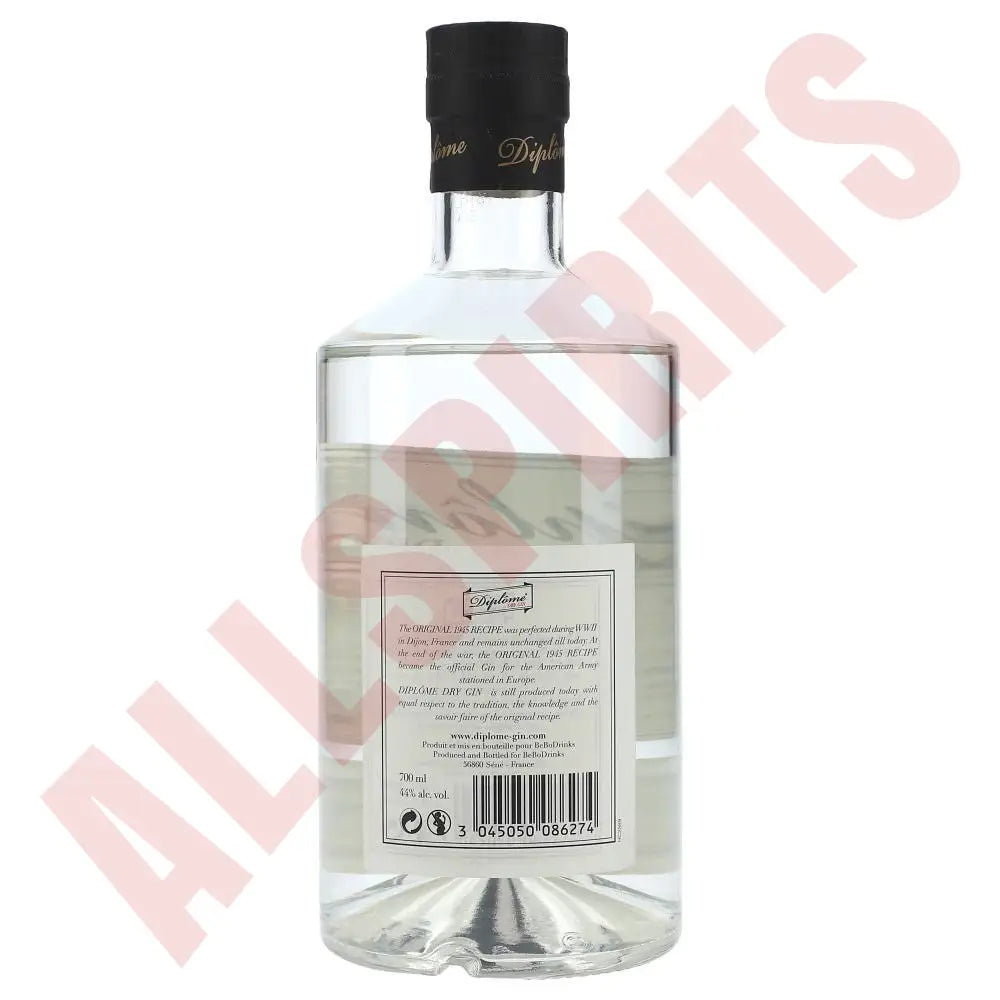 Diplome Dry Gin 44% 0,7 ltr. - AllSpirits