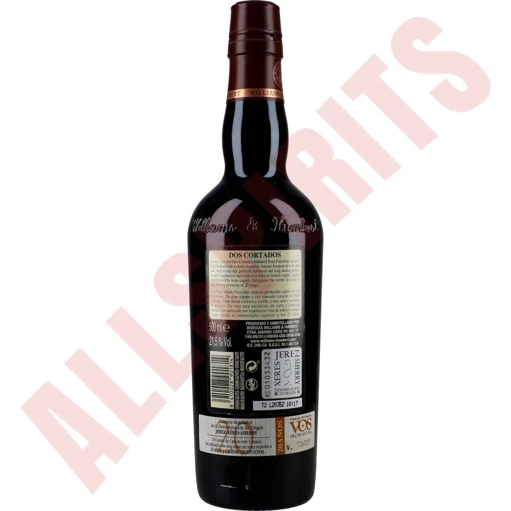 Dos Cortados Solera Especial 20YO Palo Cortado 0,5L -GB- 21,5% - AllSpirits