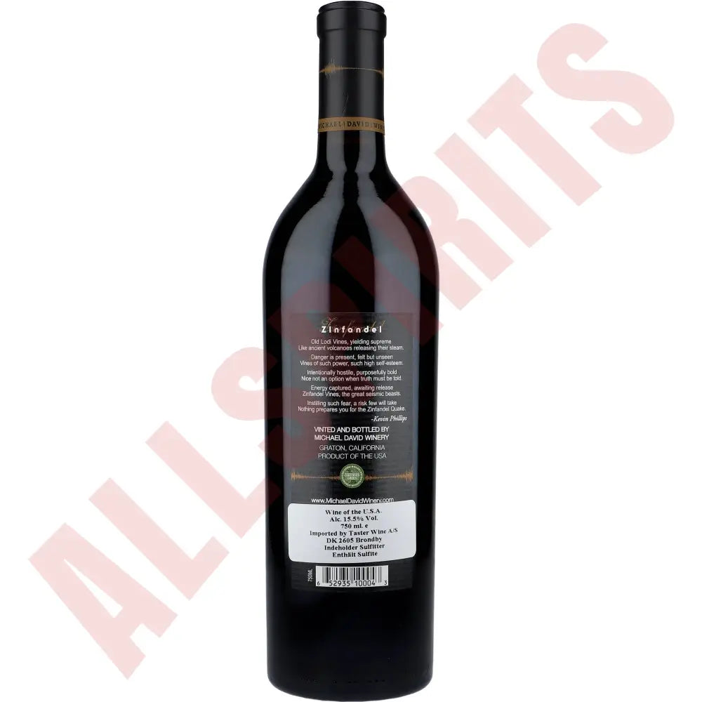 Earthquake Zinfandel 15,5% 0,75 ltr. - AllSpirits