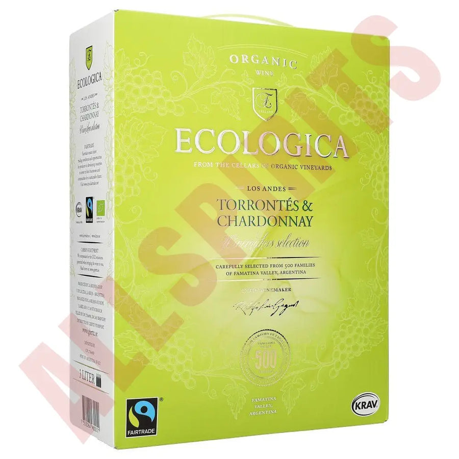 Ecologica Torrontes & Chardonnay 12,5% 3 ltr. - AllSpirits