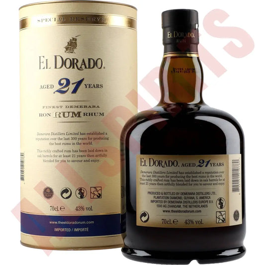 El Dorado 21 Year old Rum Special Reserve 43% 0,7 ltr. - AllSpirits