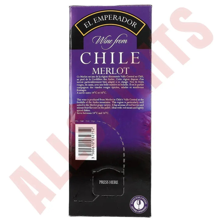 El Emperador Merlot 13% 3 ltr. - AllSpirits